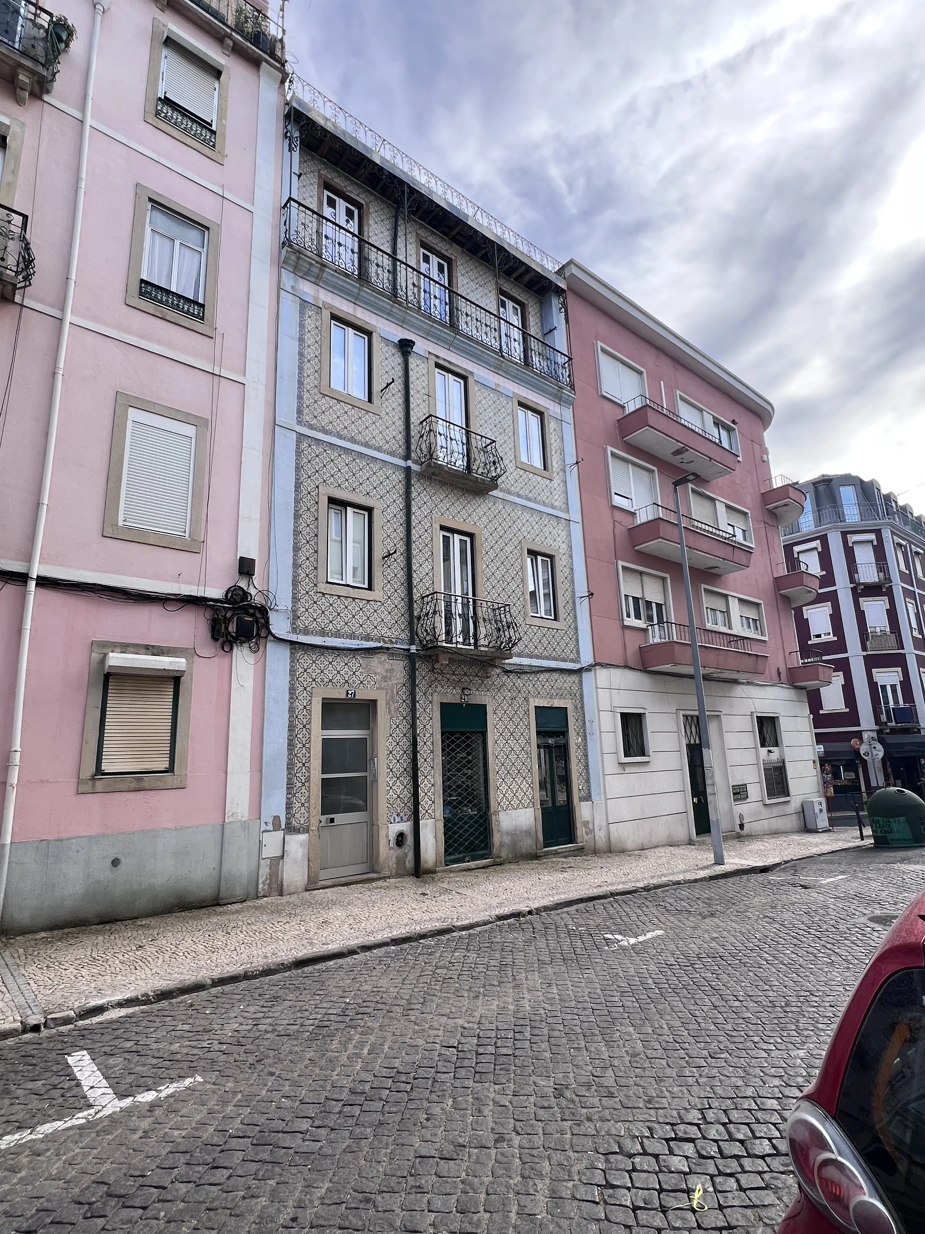 Angels Homes historic building facade, Penha de França, Lisbon